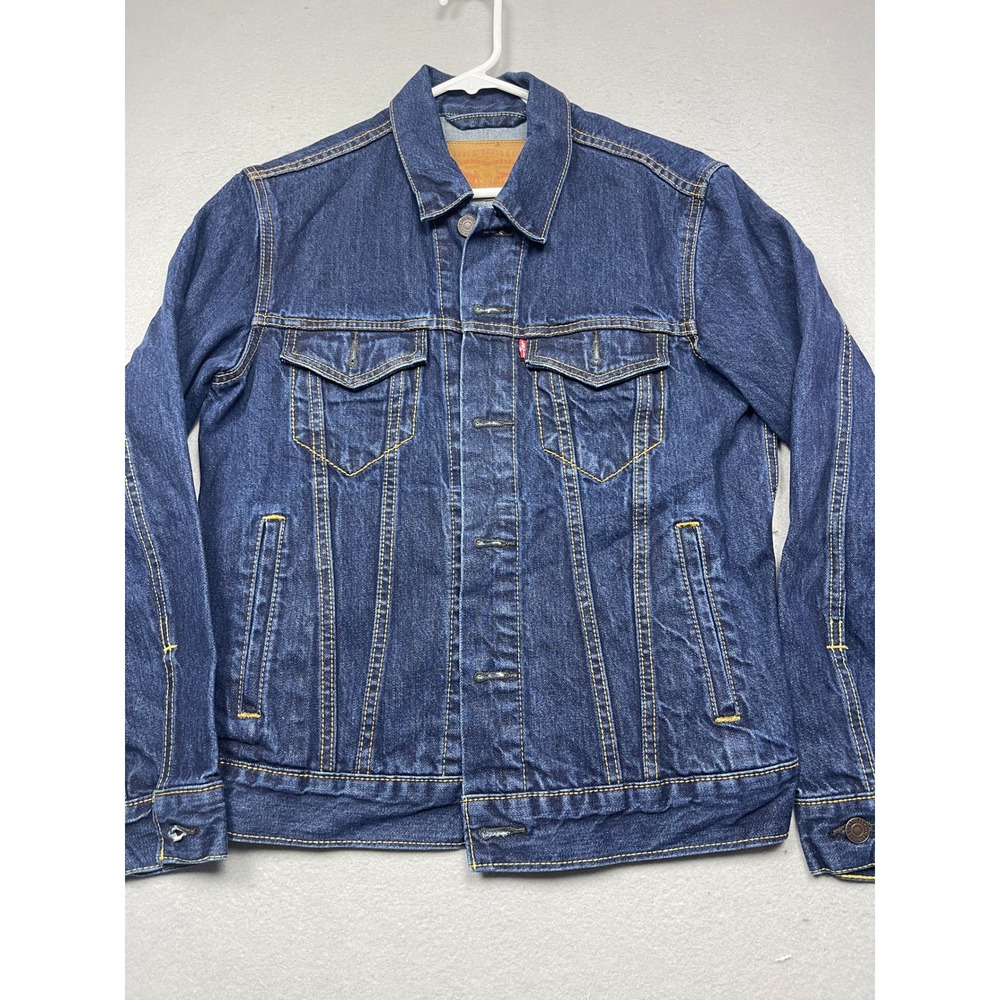 Levi's Trucker Jacket Denim Dark Blue Small Mens